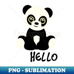 hello panda lover sweet cute panda - png transparent sublimation design - perfect for sublimation mastery