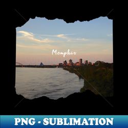 cool sunset photography of memphis tennessee skyline night sky usa city break - png transparent sublimation file - stunning sublimation graphics