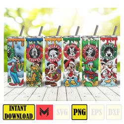 6 files bundle baby mickey and friends christmas star coffee 3d inflated sublimation tumbler design 20 oz digital tumble