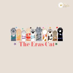 cute cat the eras cat christmas png sublimation design