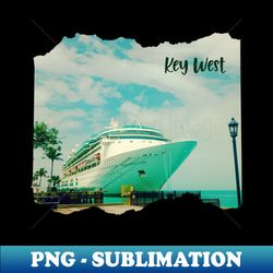 boat photo key west florida blue sky palmtree landscape usa nature lovers - trendy sublimation digital download - enhance your apparel with stunning detail