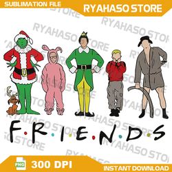 christmas friends png file download, funny friends christmas png, holiday movies friends, 90's movie, christmas movie ch