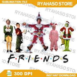 christmas friends png file download, funny friends christmas png, holiday movies friends, 90's movie, christmas movie ch