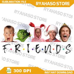 christmas friends png file download, funny friends christmas png, holiday movies friends, 90's movie, christmas movie ch