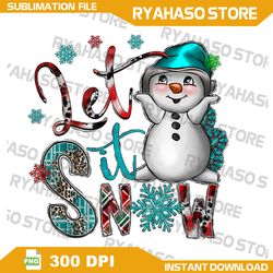 let it snow png, merry christmas png, snowman png, leopard png, christmas gift png,design, instant download