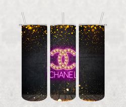 Tumbler Chanel Logo Png, Tumbler Png, 20oz Skinny Tumbler Png, Tumbler Wrap, Fashion Brand Png, Instant Download