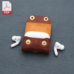 leather airpods pro pattern, leather case pattern, diy airpods pro case, leather template, diy airpods bag