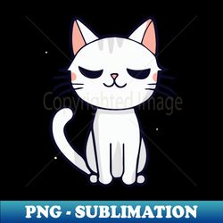 chill with a relaxed kawaii cat - exclusive sublimation digital file - spice up your sublimation projects