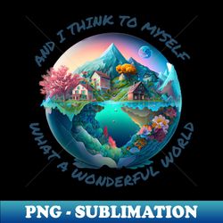 and i think to myself what a wonderful world - instant png sublimation download - perfect for sublimation art