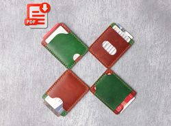 card holder pattern bundle, leathercraft pattern, minimalist card holder template, leather bundle pdf