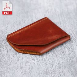 card holder pattern, minimalist leather design for easy wallet organization, perfect diy gift for craft lovers