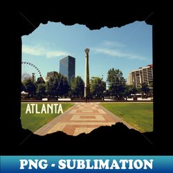 cool photography of atlanta georgia skyline blue sky usa city break - professional sublimation digital download - revolutionize your designs