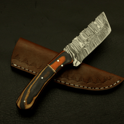 custom hand made damascus tanto blade skinning hunting camping knife/pakka wood