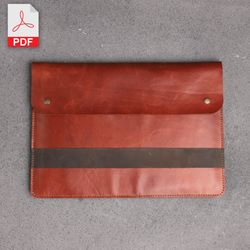 13/14/15/16 inch leather macbook pro & air pattern sleeve, a4 leather laptop bag pattern, macbook air sleeve pdf