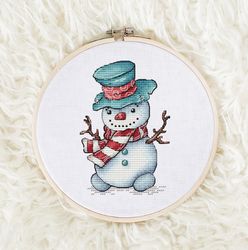 christmas cross stitch pattern pdf, snowman cross stitch pattern, winter cross stitch pattern