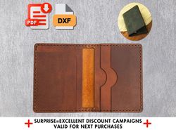 pattern leather wallet, pattern ideal for front pocket, leather template, bifold wallet pdf, slim leather wallet