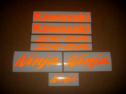 zx10r or zx6r ninja light reflective orange custom decals stickers set kit customized autocollants graphics aufkleber