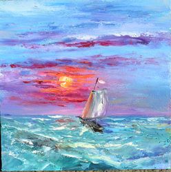 sailboats at sea. seascape.