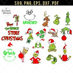 christmas green, green monster collect svg, compatible with cricut and cutting machine