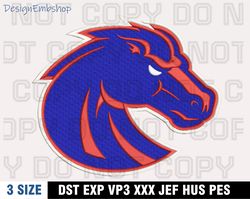 boise state broncos mascot embroidery designs, ncaa machine embroidery design, machine embroidery pattern