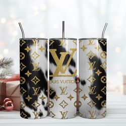 lv 20oz skinny tumbler luxury, fashion designer gift tumbler, fashion girl travel tumbler, fashion women tumbler, fashio