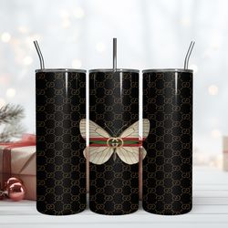 gucci 20oz skinny tumbler luxury, fashion designer gift tumbler, fashion girl travel tumbler, fashion women tumbler, fas