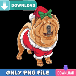 chow chow christmas png perfect sublimation design download