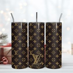 lv 20oz skinny tumbler luxury, fashion designer gift tumbler, fashion girl travel tumbler, fashion women tumbler, fashio