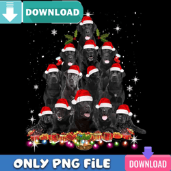 christmas black lab png perfect sublimation design download