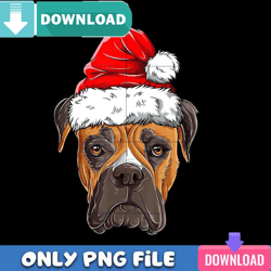 christmas boxer dog png perfect sublimation design download