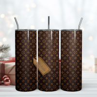 lv 20oz skinny tumbler luxury, fashion designer gift tumbler, fashion girl travel tumbler, fashion women tumbler, fashio