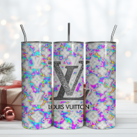 lv 20oz skinny tumbler luxury, fashion designer gift tumbler, fashion girl travel tumbler, fashion women tumbler, fashio