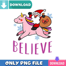 unicorn christmas believe png best files design download