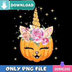 unicorn pumpkin png perfect sublimation design download