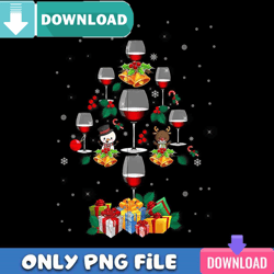 unique christmas wine tree png perfect sublimation design download