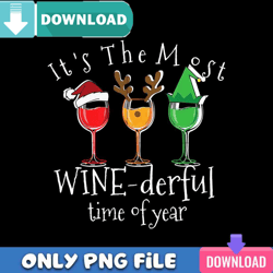 winederful christmas png perfect sublimation design download