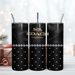 coach 20oz skinny tumbler luxury, fashion designer gift tumbler, fashion girl travel tumbler, fashion women tumbler, fas