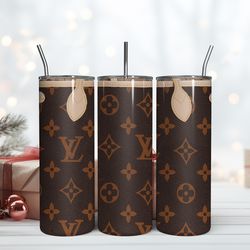 lv 20oz skinny tumbler luxury, fashion designer gift tumbler, fashion girl travel tumbler, fashion women tumbler, fashio