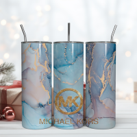 mk skinny tumbler luxury, fashion designer gift tumbler, fashion girl travel tumbler, fashion women tumbler, fashion des