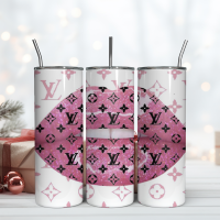 lv 20oz skinny tumbler luxury, fashion designer gift tumbler, fashion girl travel tumbler, fashion women tumbler, fashio