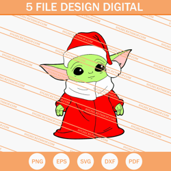 baby yoda christmas svg, baby yoda svg, christmas svg