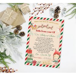 editable elf welcome letter girl elf letter first time elf arrival letter hello elf letter template christmas printable