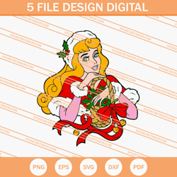 Christmas Princess SVG, Christmas SVG, Princess SVG