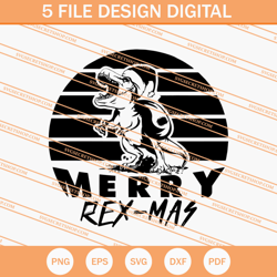 merry rex max svg, t rex svg, animal svg, christmas svg