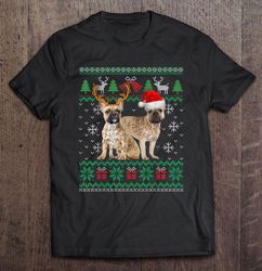 french bulldog dog reindeer santa hat christmas gift top