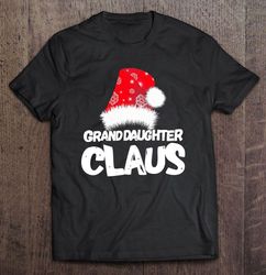 funny granddaughter claus christmas family santa red snow hat shirt