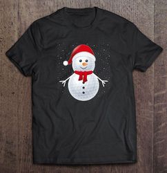 golf ball snowman santa christmas v-neck t-shirt