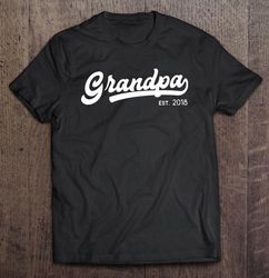 grandpa est 2018 new grandpa gift christmas tee t-shirt