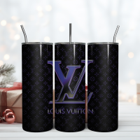 lv 20oz skinny tumbler luxury, fashion designer gift tumbler, fashion girl travel tumbler, fashion women tumbler, fashio