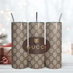 gucci 20oz skinny tumbler luxury, fashion designer gift tumbler, fashion girl travel tumbler, fashion women tumbler, fas